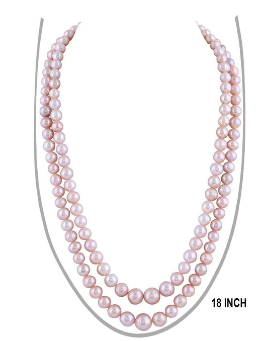Pink Shade Double Layer Fresh Water Hyderabadi Pearl Set
