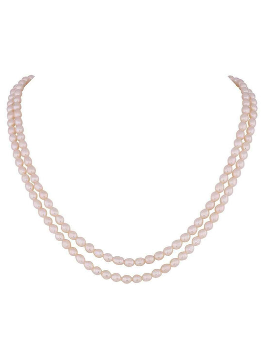 Double Layered Oval Shape Pearl Set for Girls
