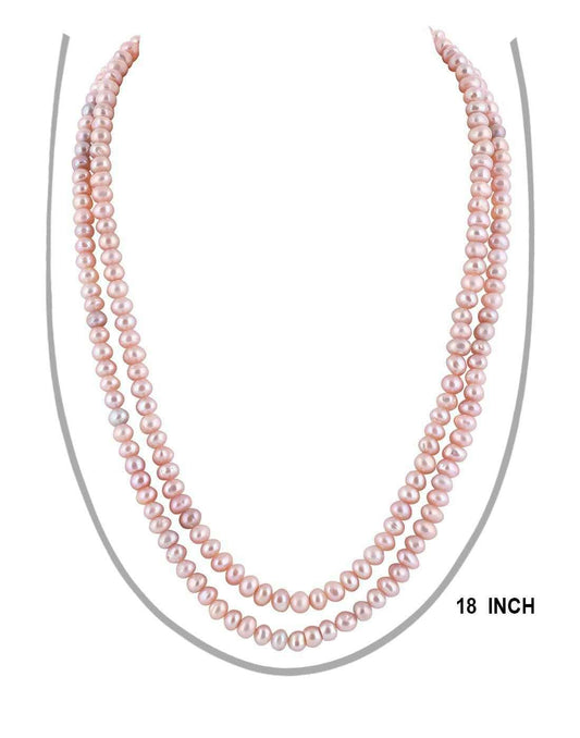 Double Line Natural Fresh Water Pearls Set For Women n Girls