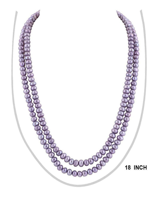 Double Line Natural Fresh Water Pearls Set For Women n Girls