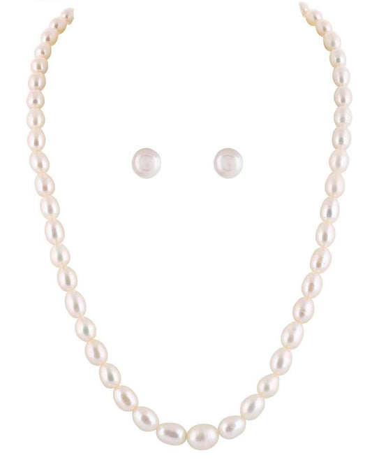 Real Natural Fresh Water Hyderabadi Oval Shaped Pearl White Colour Gr