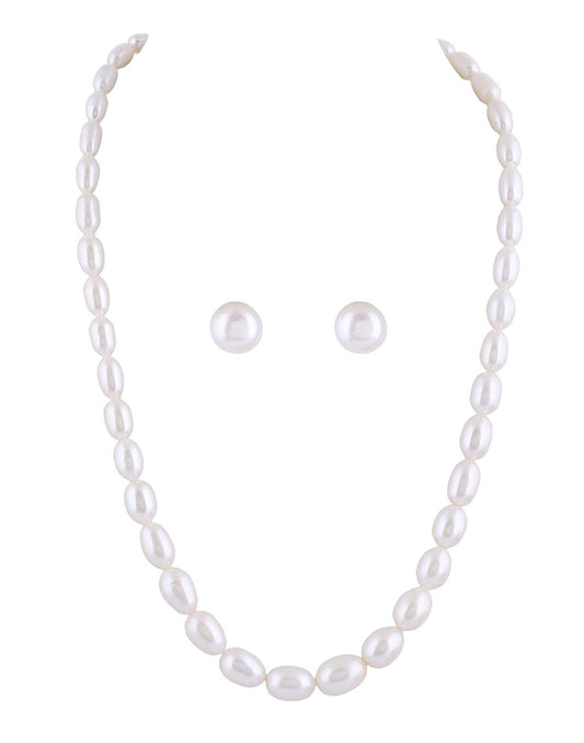 Real Natural Fresh Water Single Layer Pearl Set