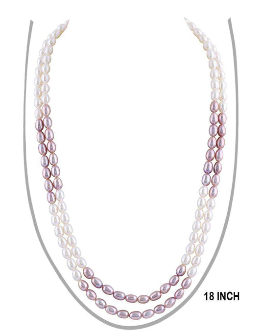 White & Peach shade Pearl Set is so simplify