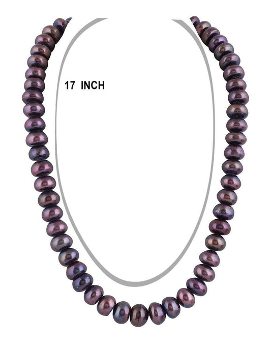 Single Layerl Real Fresh Water Hyderabadi Button Shaped Pearl Set