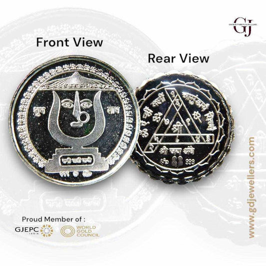 Goddess Rani Sati Dadi -3D Silver Coin 24KT Purity 999 Round Shape - B