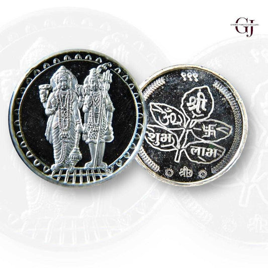 God Hari Har/ Shiv Vishnu - 3D Silver Coin 24KT Purity 999 Round Shape