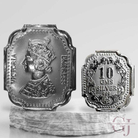 Queen Victoria - 3D Silver Coin 24KT Purity 999 Round Shape - Backside