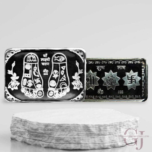 Goddess Lakshmi 3D Silver Coin 24KT Purity 999 Round Shape