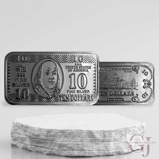 King George - 3D Silver Coin 24KT Purity 999 Round Shape - Backside Fi