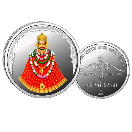 God Shyam Baba Color Fine Silver Coin Purity 999 Round Shape