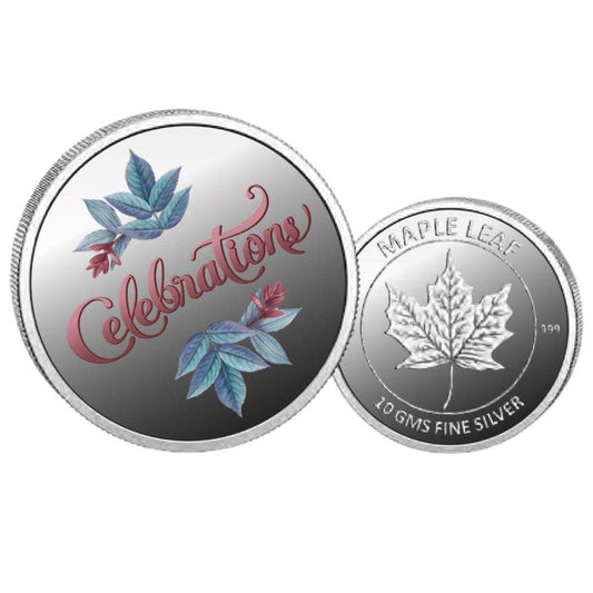 Celebrational- Color Fine Silver Coin Purity 999 Round Shape