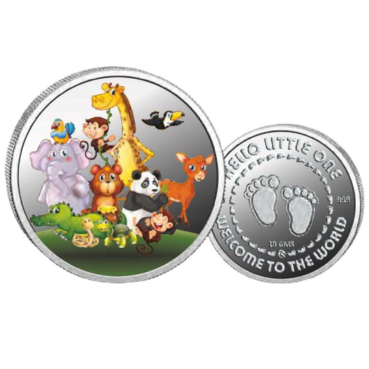 Jungle Book- Color Fine Silver Coin Purity 999 Round Shape - Backside
