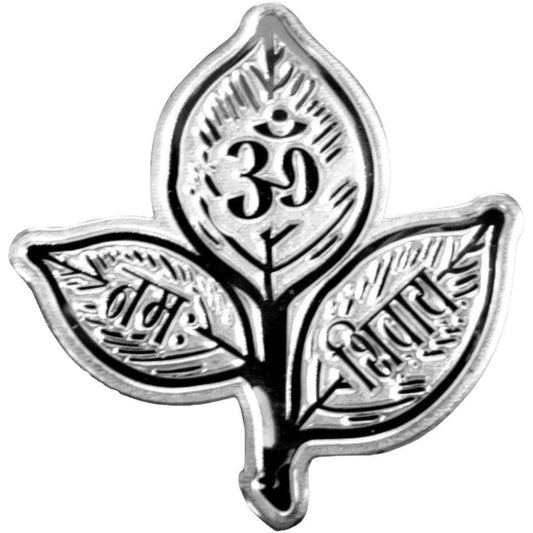 Belpatri - 3D Silver Coin 24KT Purity 999 Leaf Shape Front side - Ba