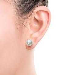 Silver pearl earrings