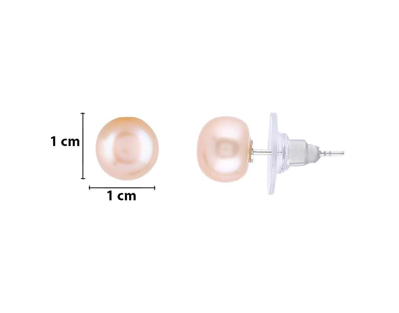 Single Line Real Natural Fresh Water Hyderabadi Button Shape Pearl Graduation Set