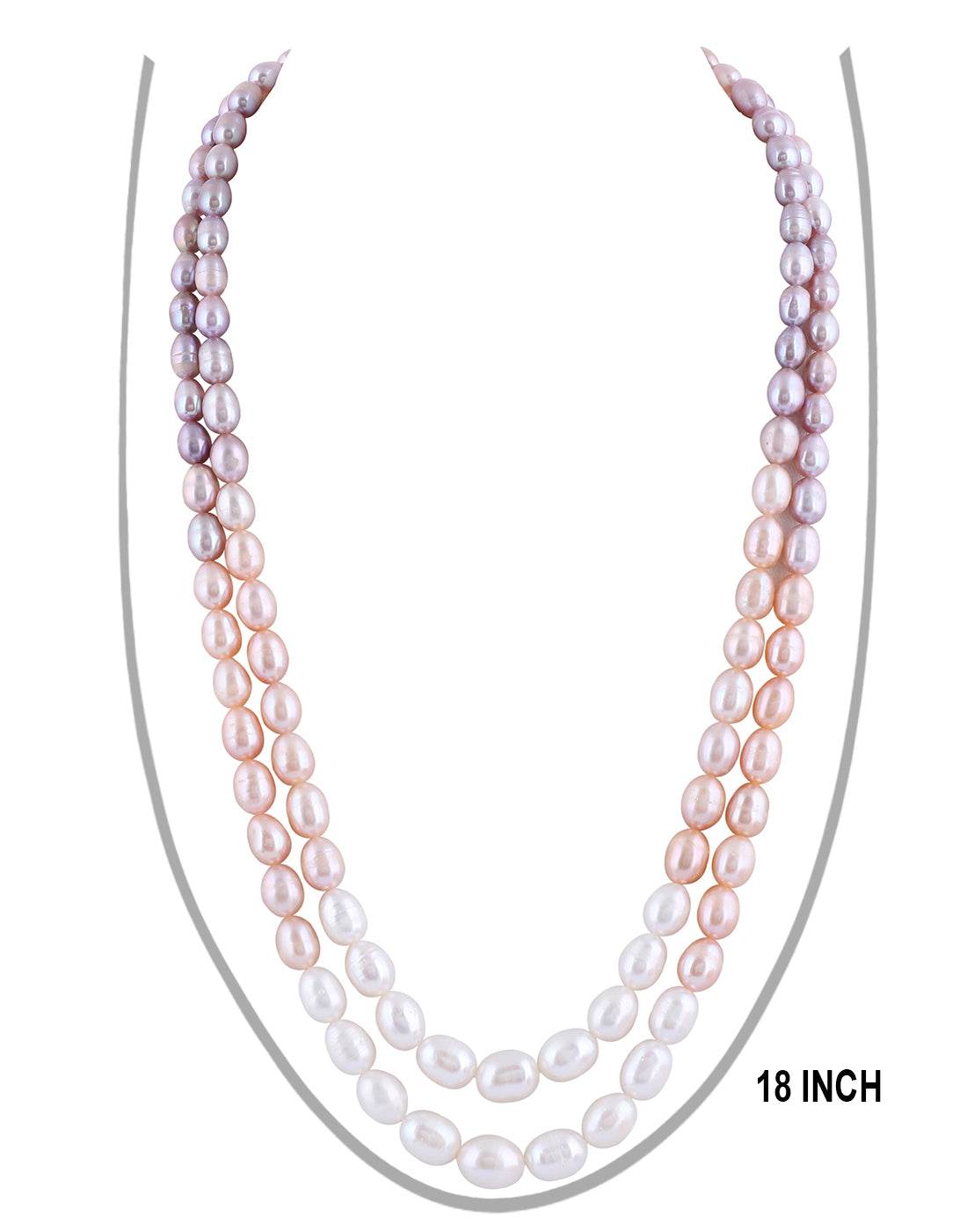 Double Layer Multicolor Pearl Set with Unique look