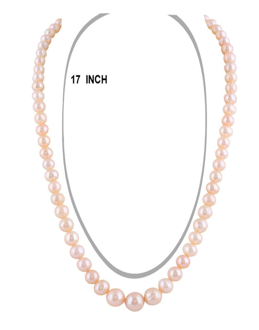 Single Layer Fresh Water Peach color Pearl Set
