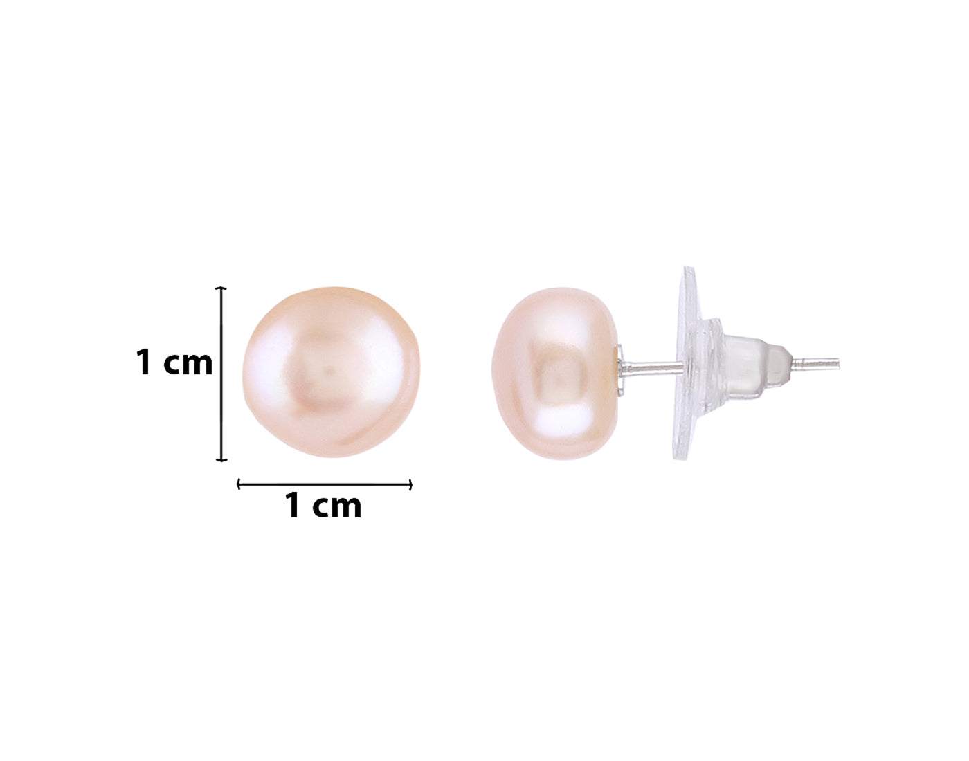 Single Layer Fresh Water Peach color Pearl Set