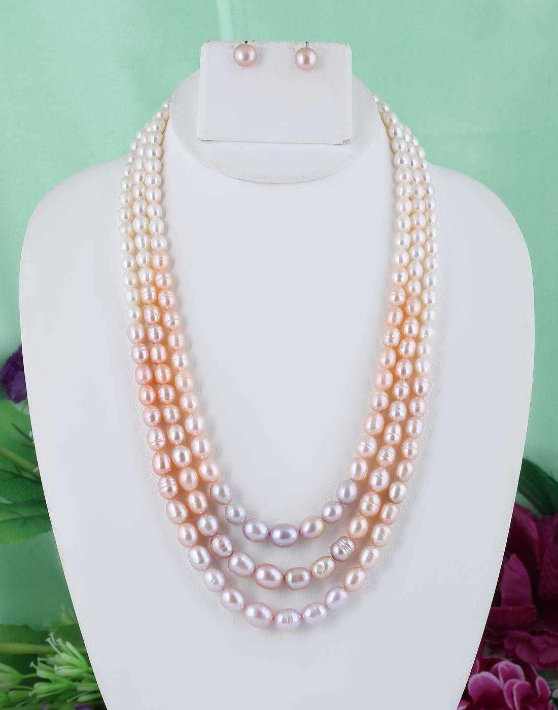 Natural Fresh Water Pearl Set Chain from for Women
