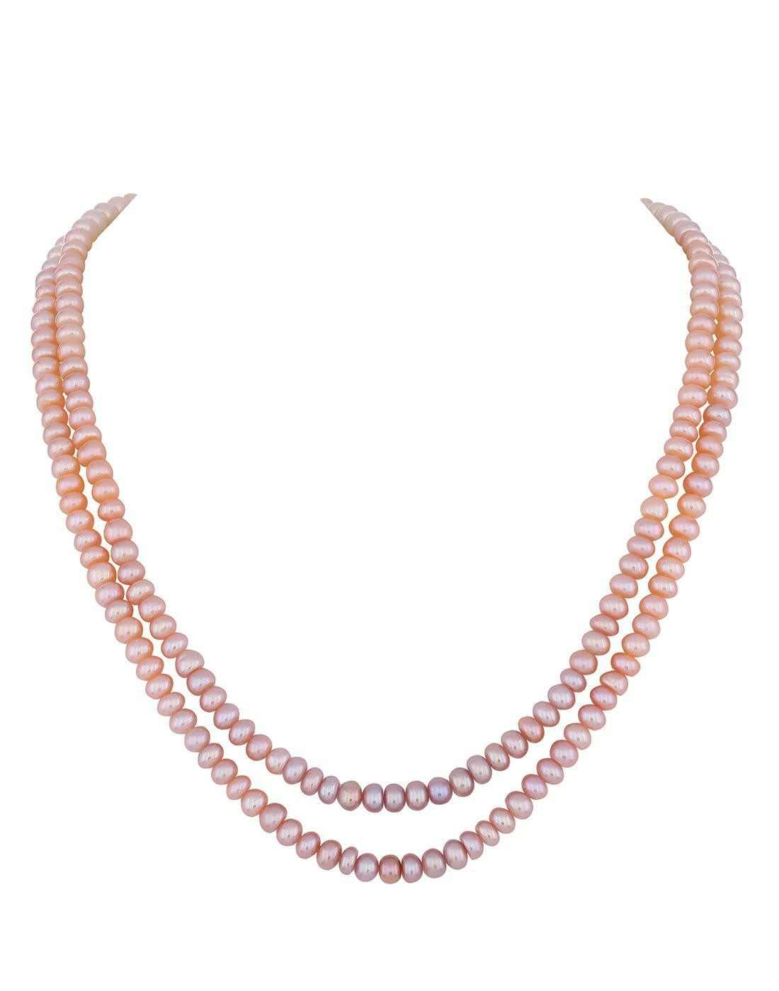 Double Layer Natural Fresh Water Dark Peech Colour Hyderabadi Pearl Se