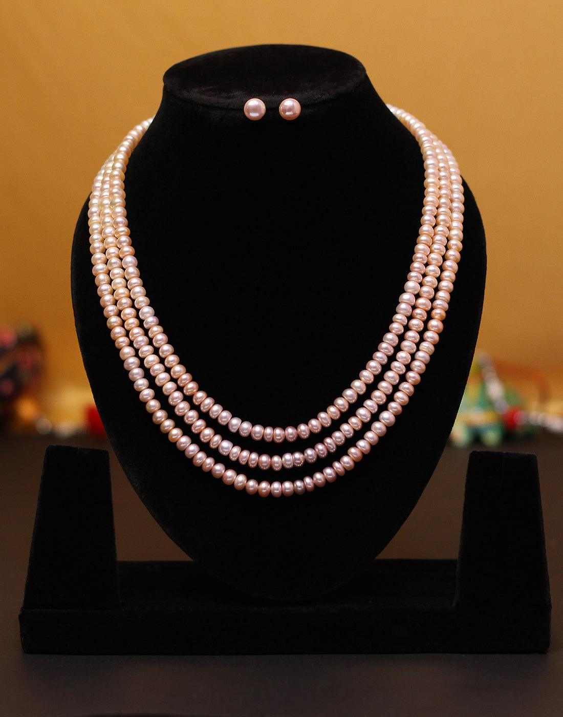 Triple  Layer Natural Fresh Water Dark Peech Colour Hyderabadi Pearl S