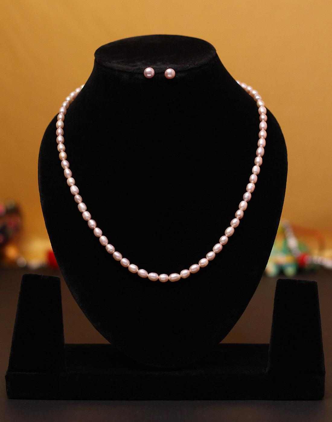 Natural Fresh Water Oval Shape Pearls Set For Women n Girls