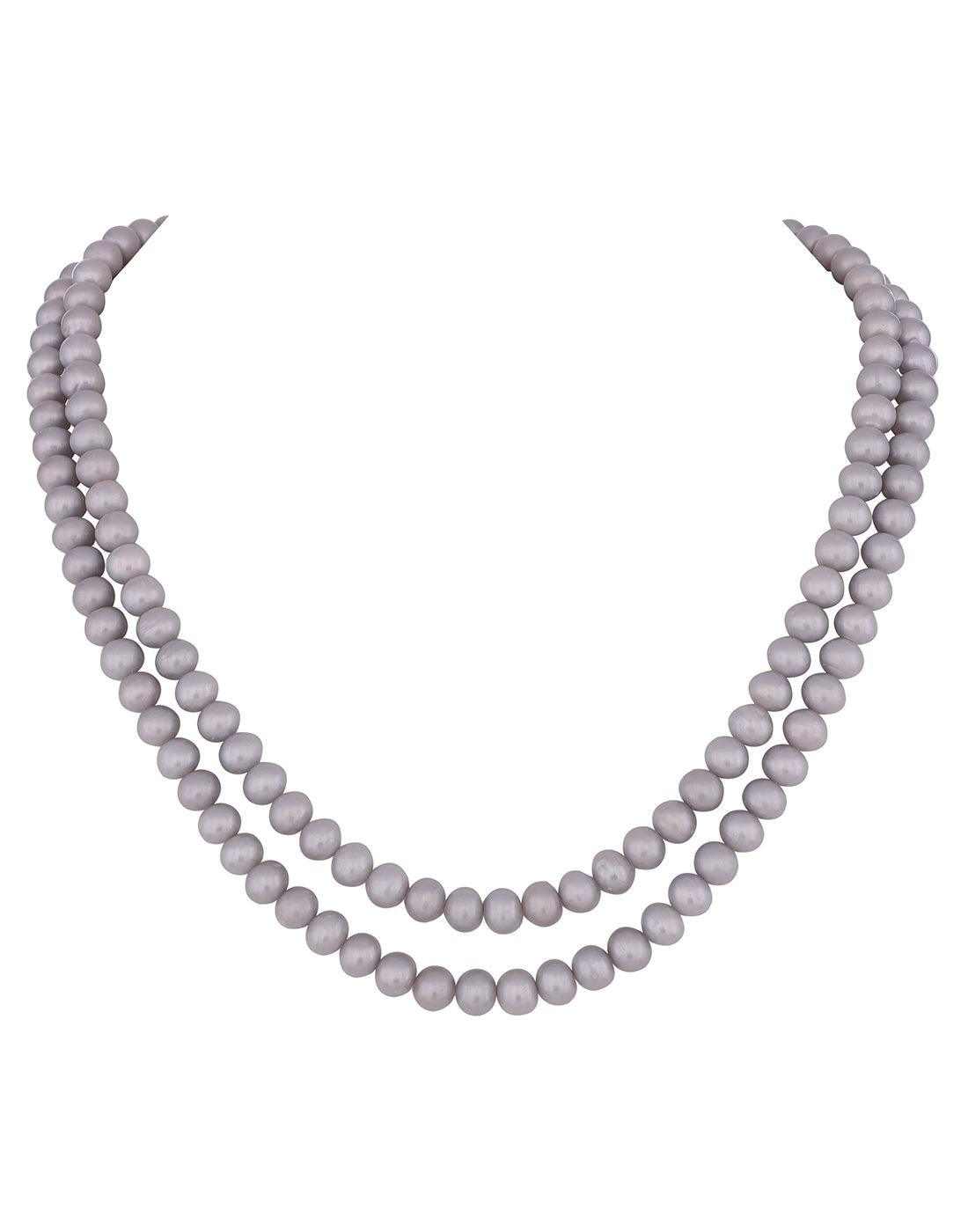 Double Layer Natural Fresh Water Pearls Set Set For Women n Girls