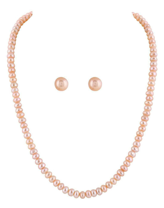 GDJ Natural Fresh Water Pearls Set Set For Women n Girls