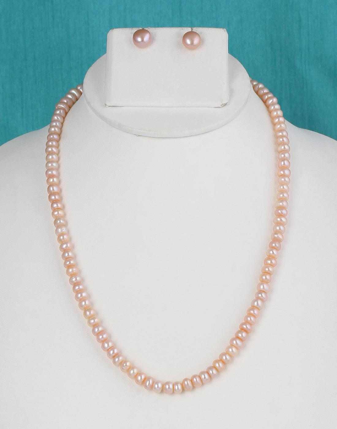 GDJ Natural Fresh Water Pearls Set Set For Women n Girls