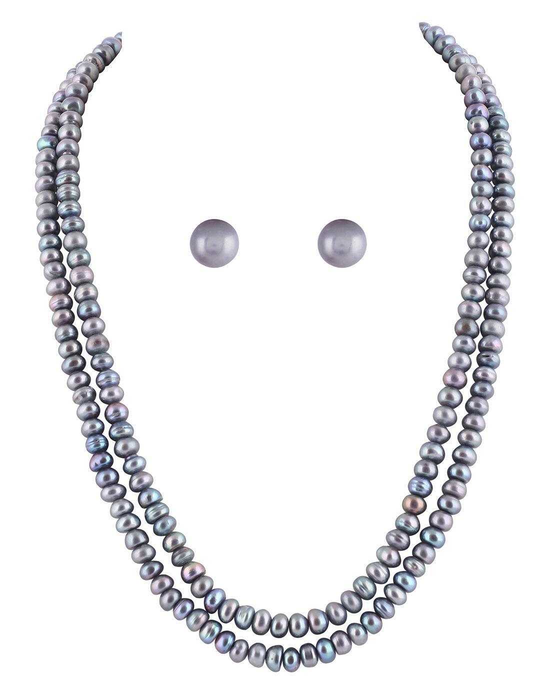 Double Line Natural Fresh Water Pearls  Set