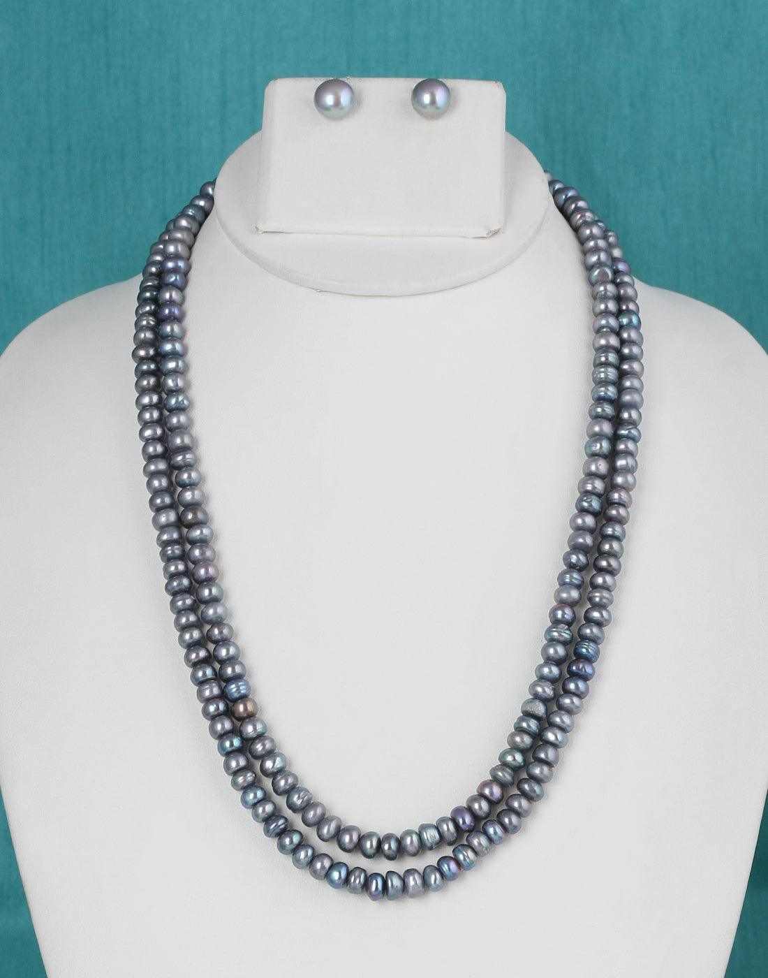 Double Line Natural Fresh Water Pearls  Set