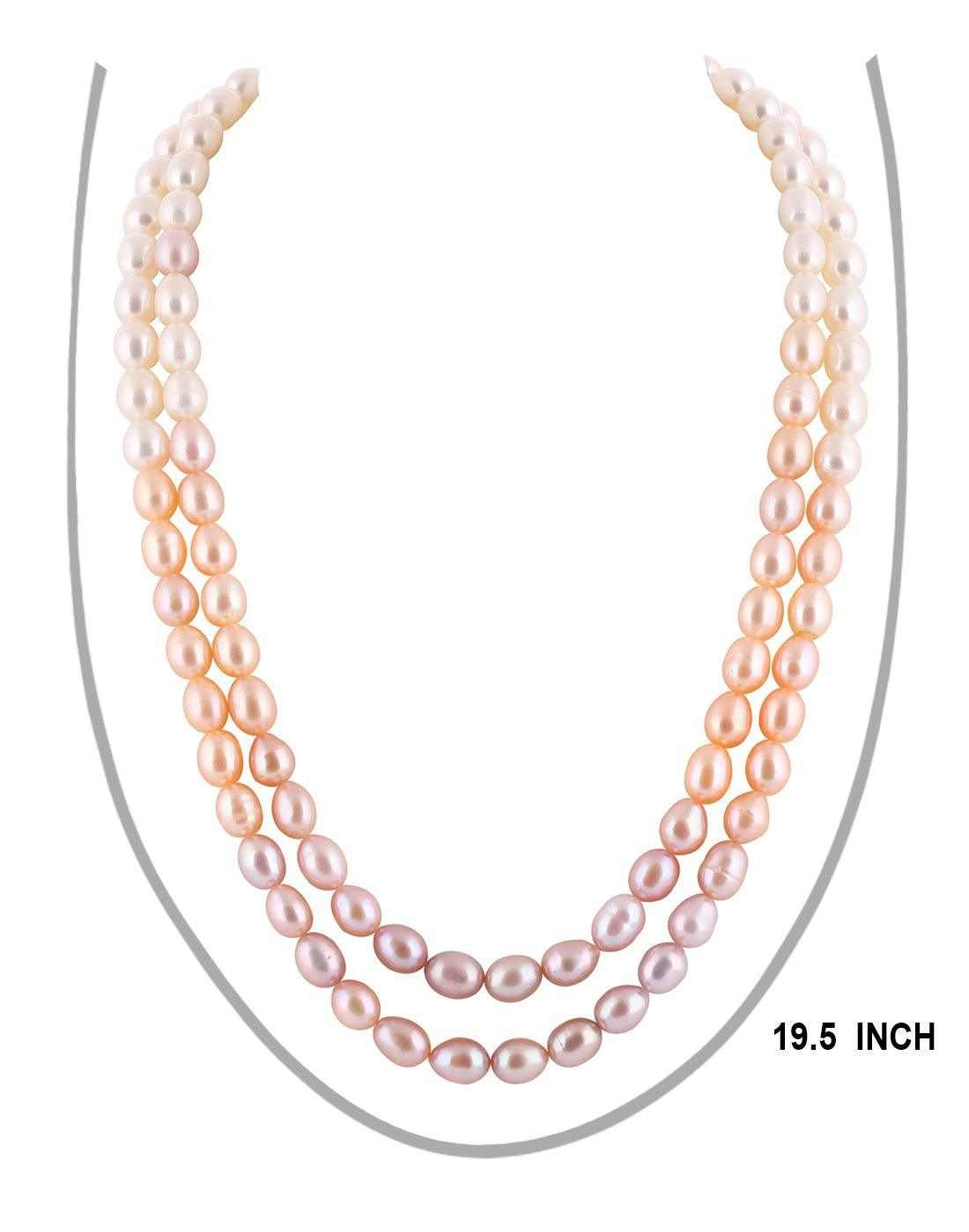 Real Natural Fresh Water Hyderabadi Oval Shaped Double Layered Pearl M