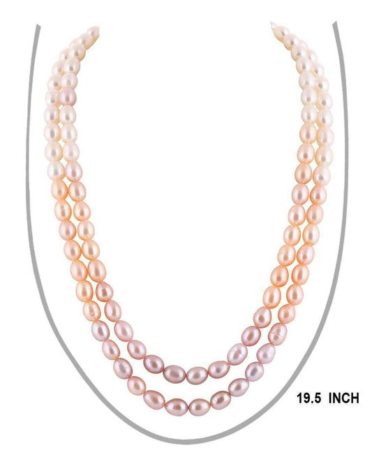 Real Natural Fresh Water Hyderabadi Oval Shaped Double Layered Pearl M