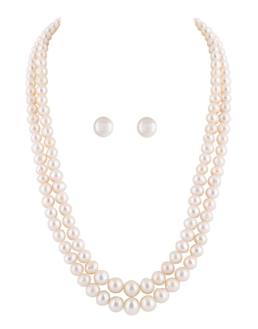 Pearl Double Line Set | Set to Gift Women & Girls| With Certificate of