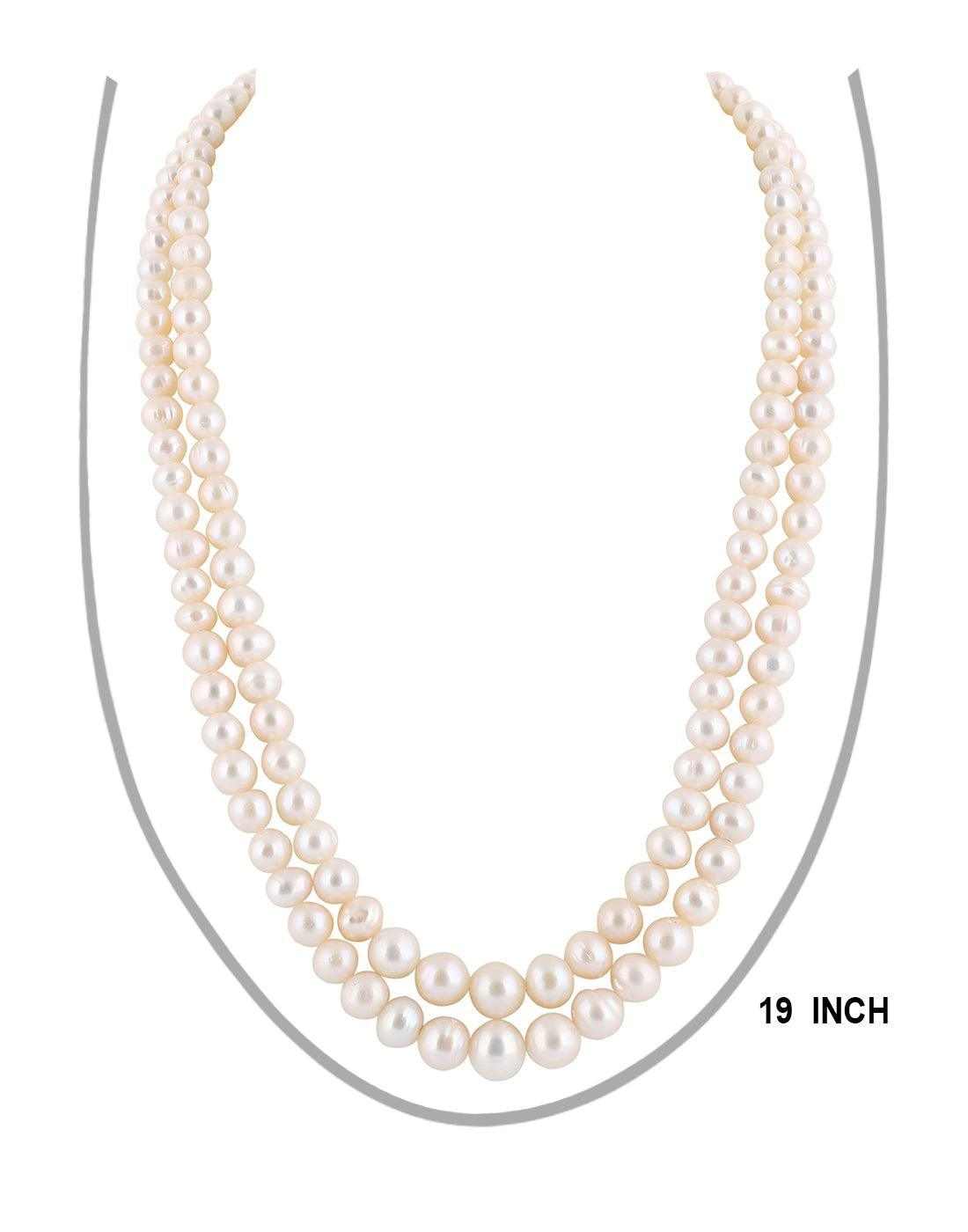 Pearl Double Line Set | Set to Gift Women & Girls| With Certificate of