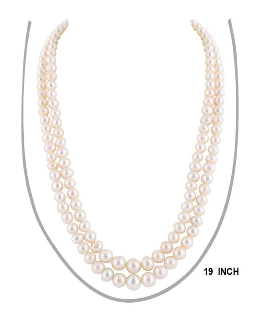 Pearl Double Line Set | Set to Gift Women & Girls| With Certificate of