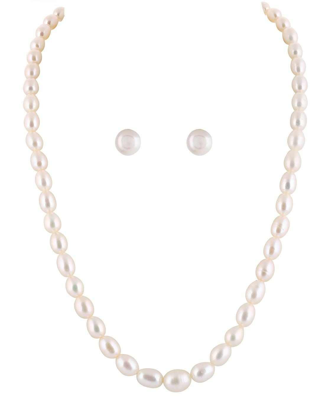 Real Natural Fresh Water Hyderabadi Oval Shaped  Pearl White Colour Gr