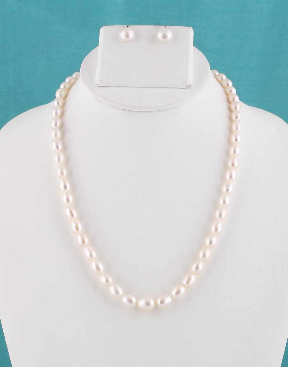 Real Natural Fresh Water Hyderabadi Oval Shaped  Pearl White Colour Gr