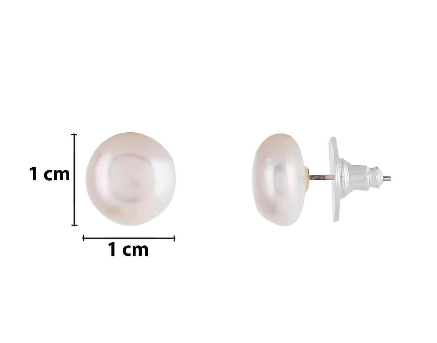 Triple Layer Real Natural Fresh  Oval Shaped White Colour Pearl Set