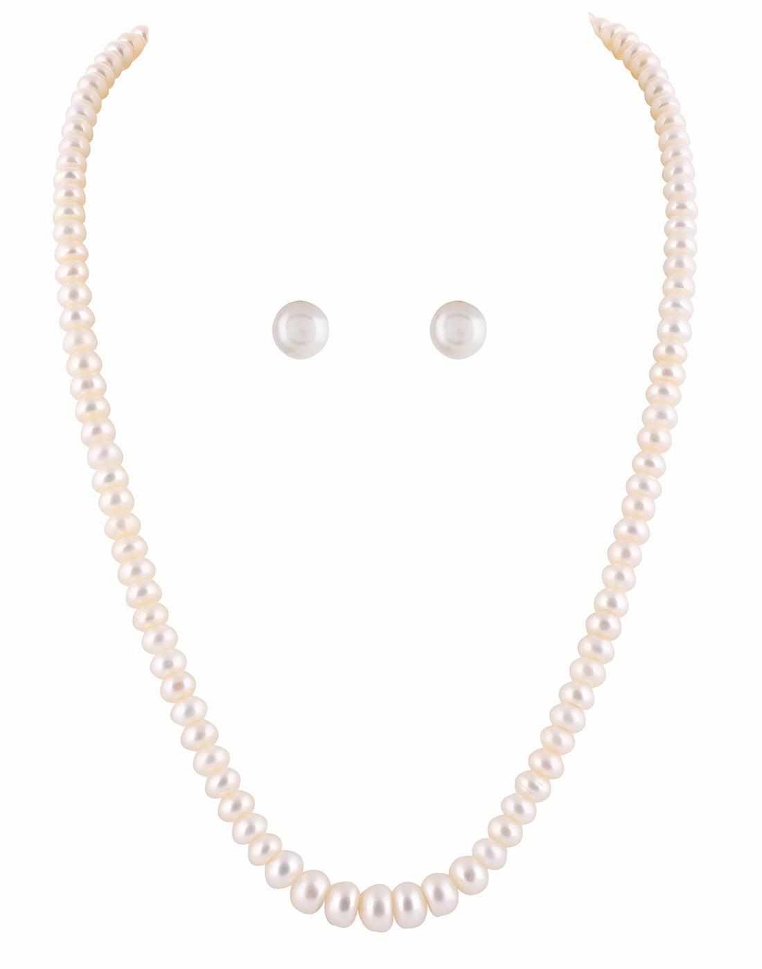 Single  Layer Real Natural Fresh Water Hyderabadi Button Shaped  Pearl