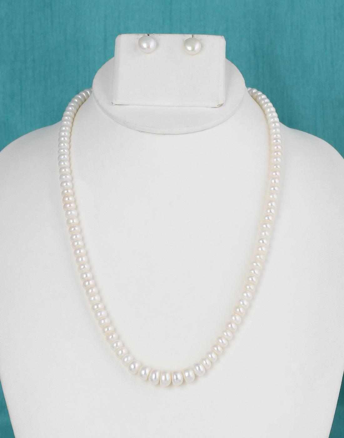 Single  Layer Real Natural Fresh Water Hyderabadi Button Shaped  Pearl