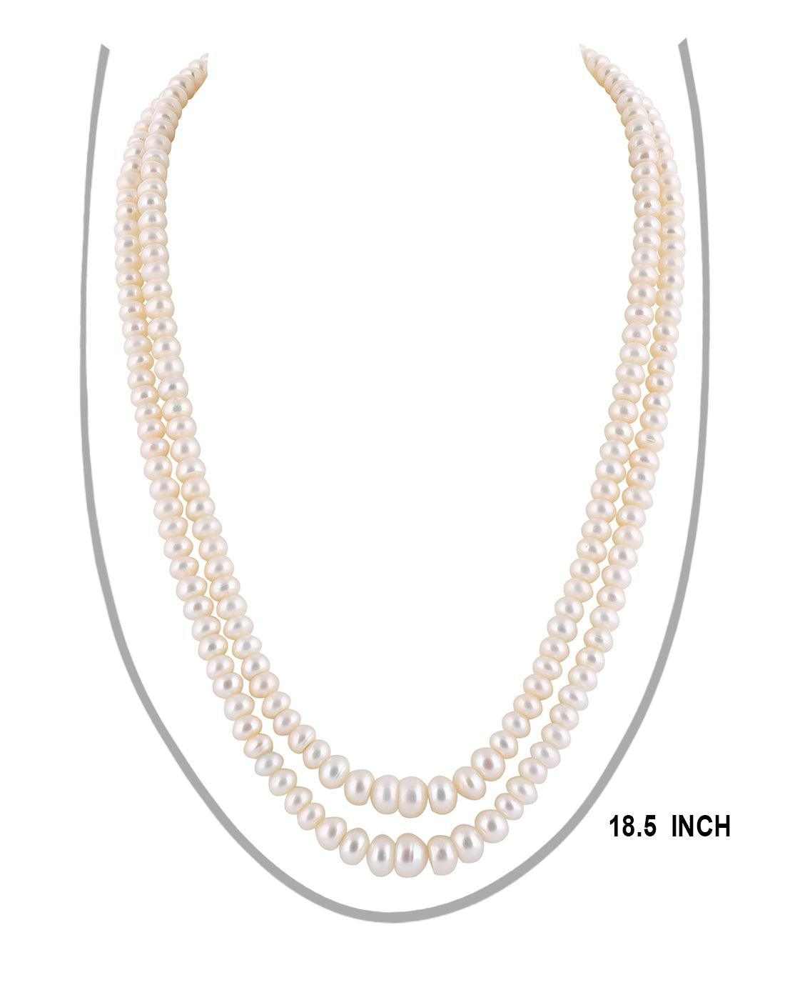 Double Layer Real Natural Fresh Water Hyderabadi Button Shaped  Pearl 