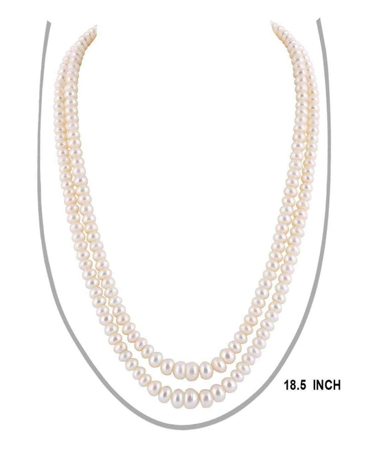 Double Layer Real Natural Fresh Water Hyderabadi Button Shaped  Pearl 