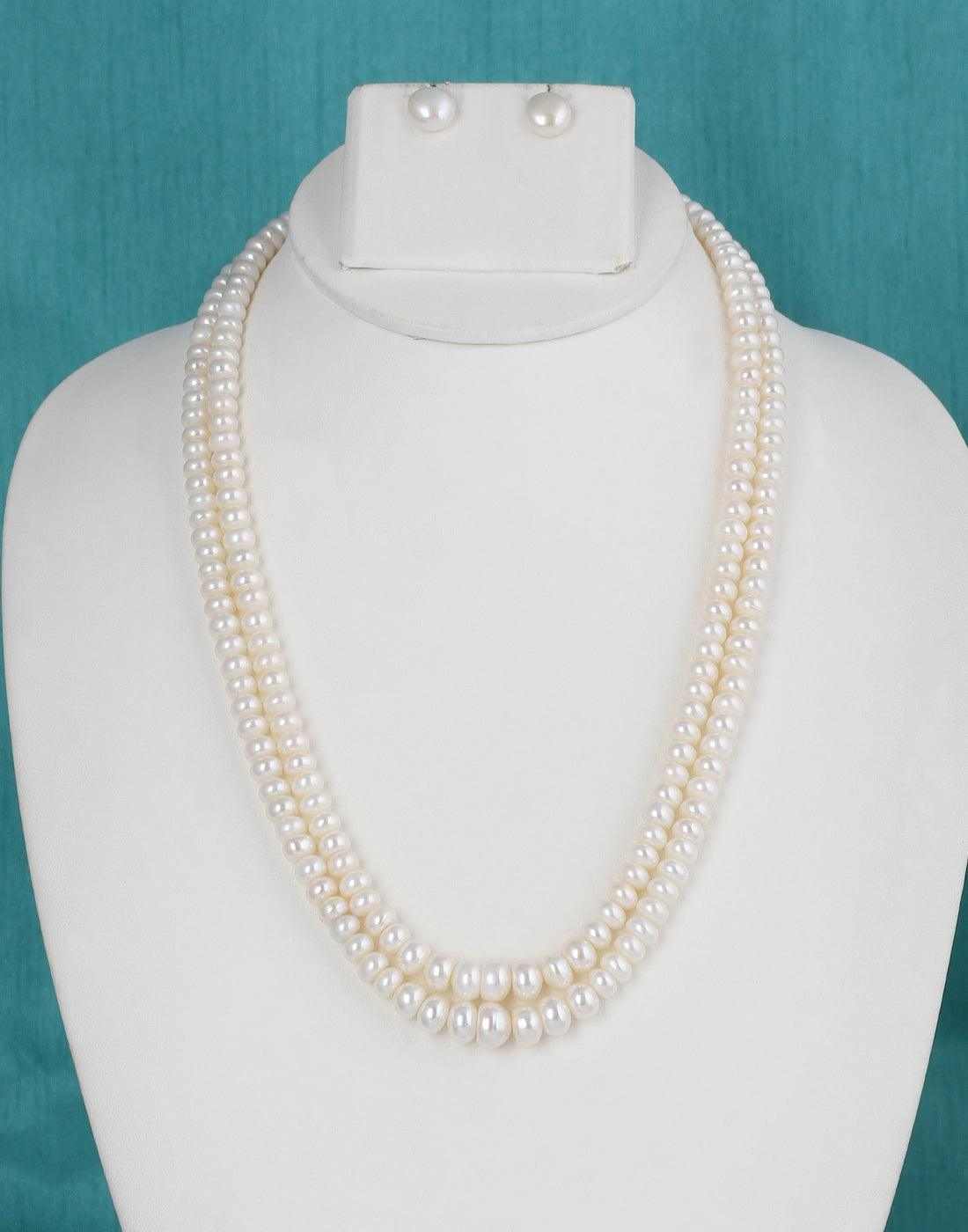 Double Layer Real Natural Fresh Water Hyderabadi Button Shaped  Pearl 