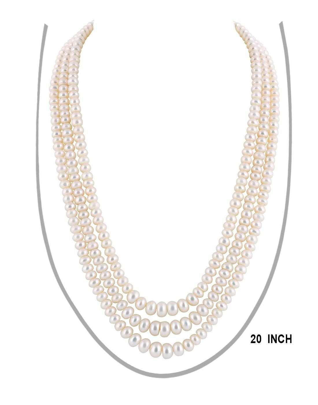 Triple  Layer Real Natural Fresh Water White Colour Graduation Set 