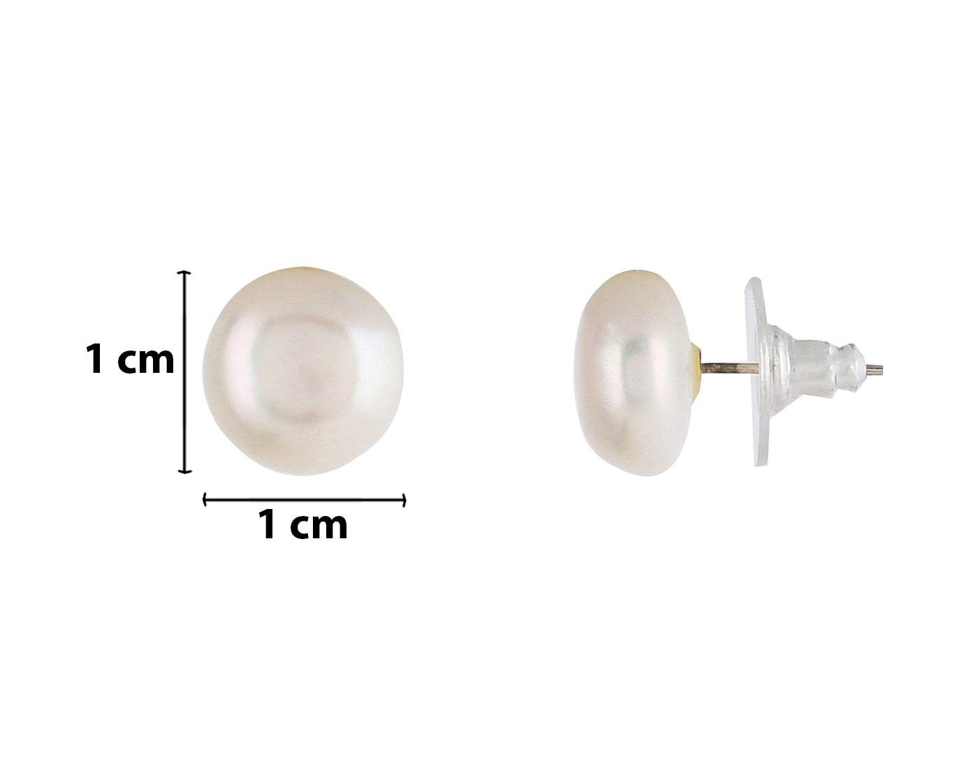 Fresh Water Flat Shape White Color Pearl Set