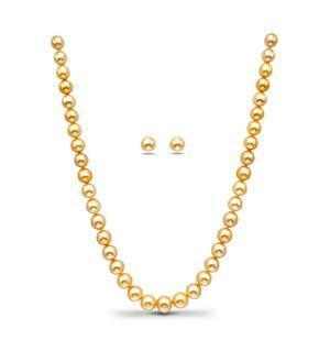 Gold plated Single layer Pearl Set