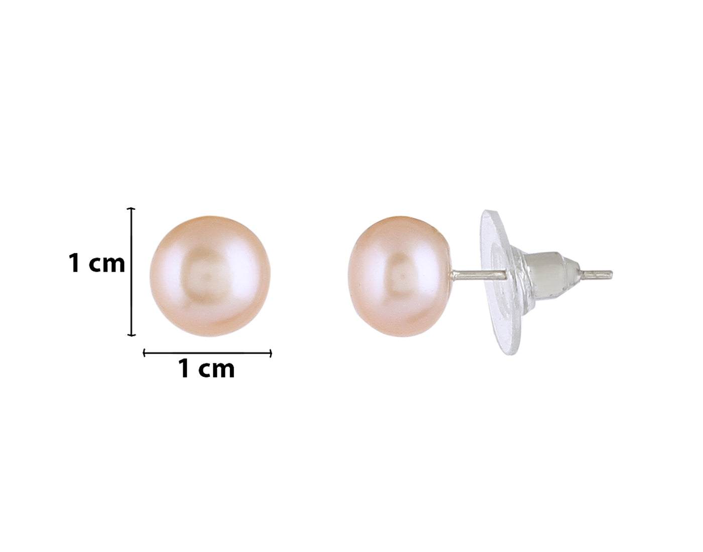 Double Layer Pink color Flat Pearl Set