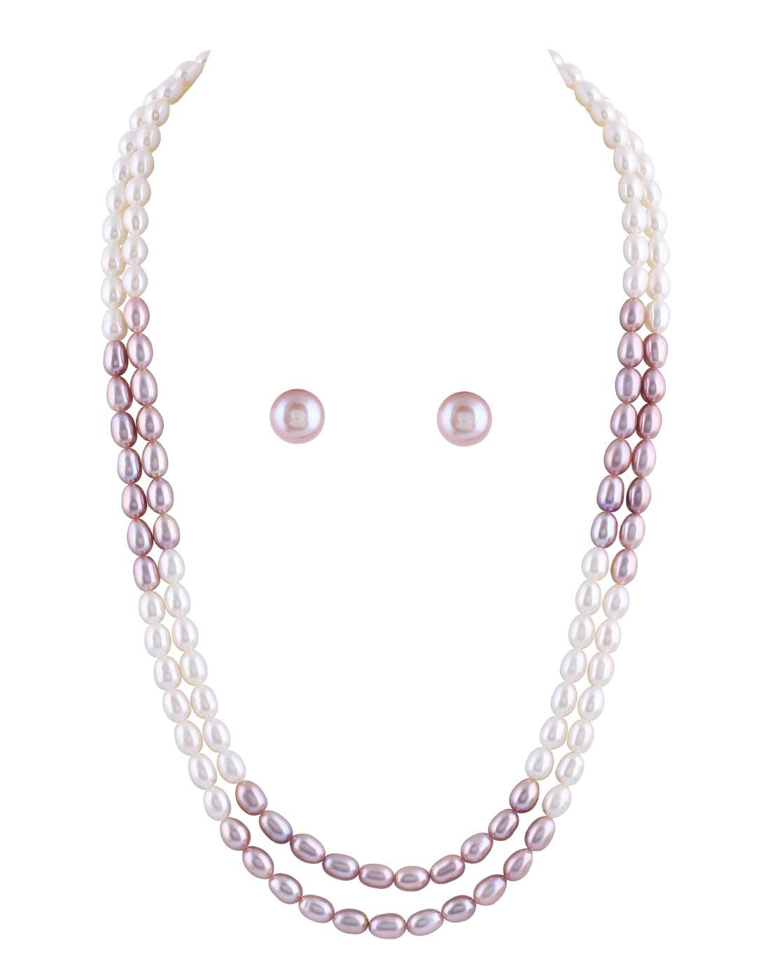 White & Peach shade Pearl Set  is so simplify