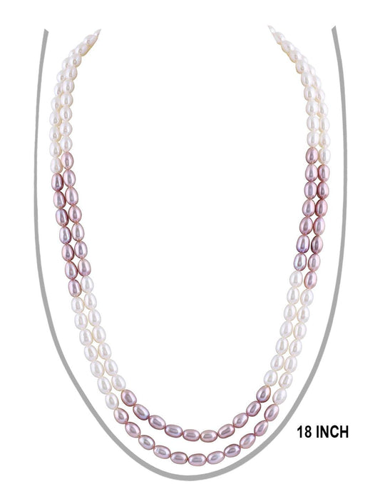 White & Peach shade Pearl Set  is so simplify